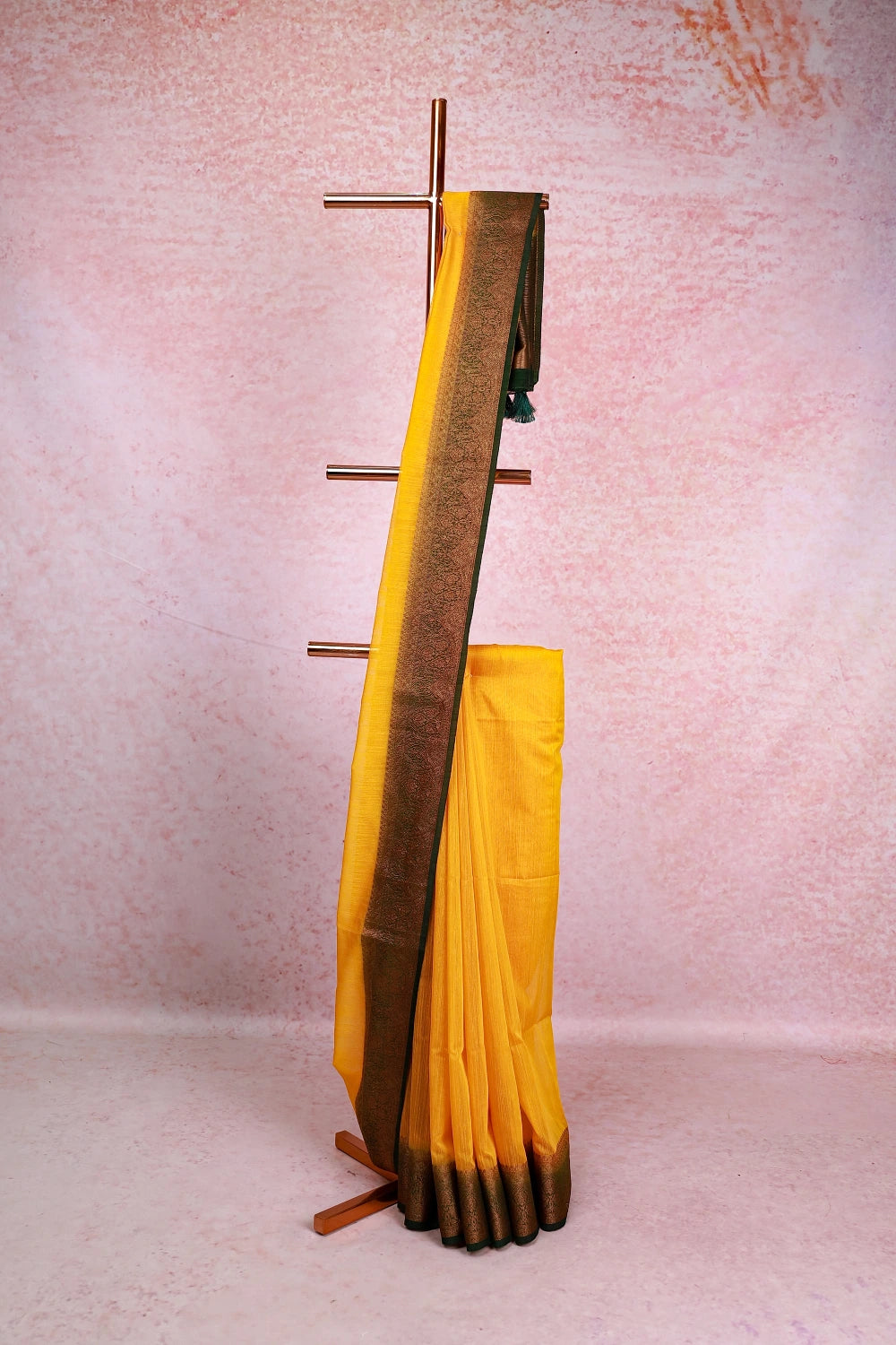 Yellow Jute Banarasi Saree