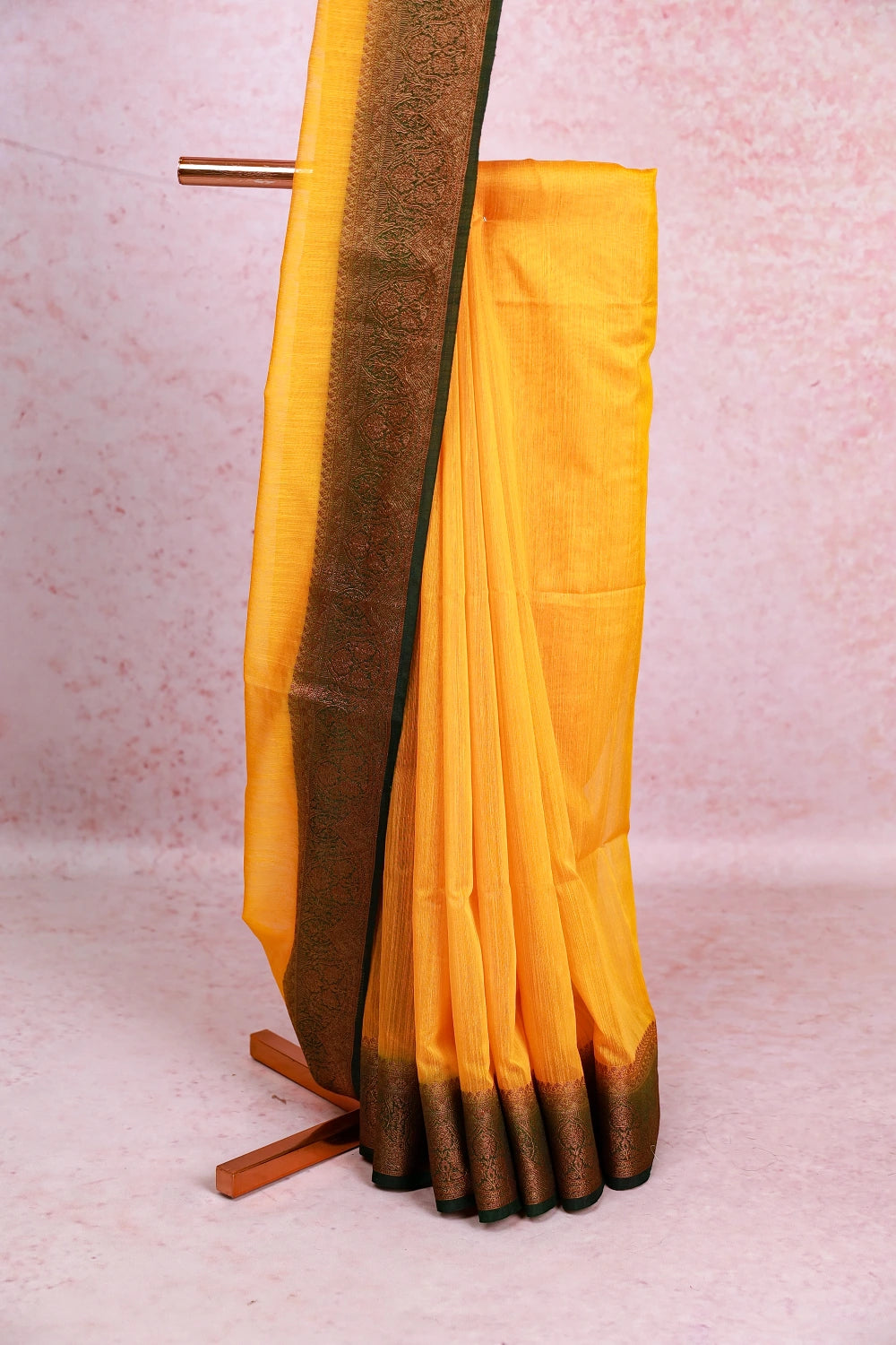 Yellow Jute Banarasi Saree