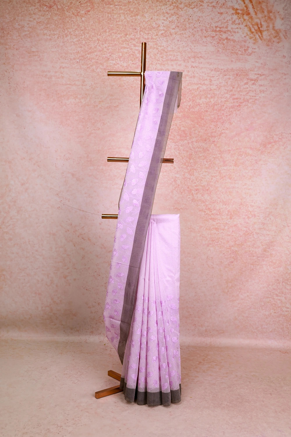 Light Lavender Net Kota Saree