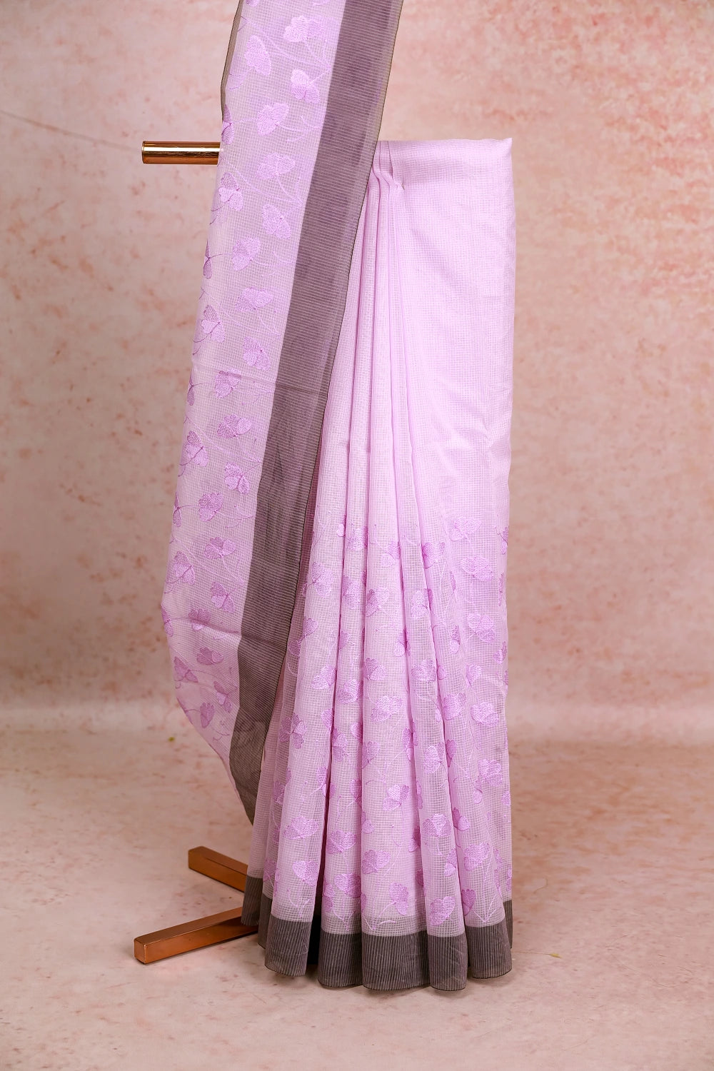 Light Lavender Net Kota Saree