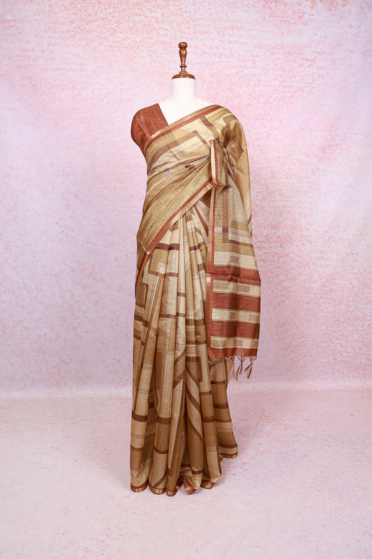 Multi Color Semi Tussar Saree