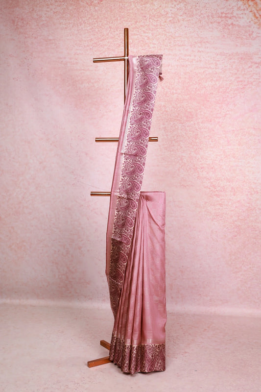Onion Pink Soft Silk Saree