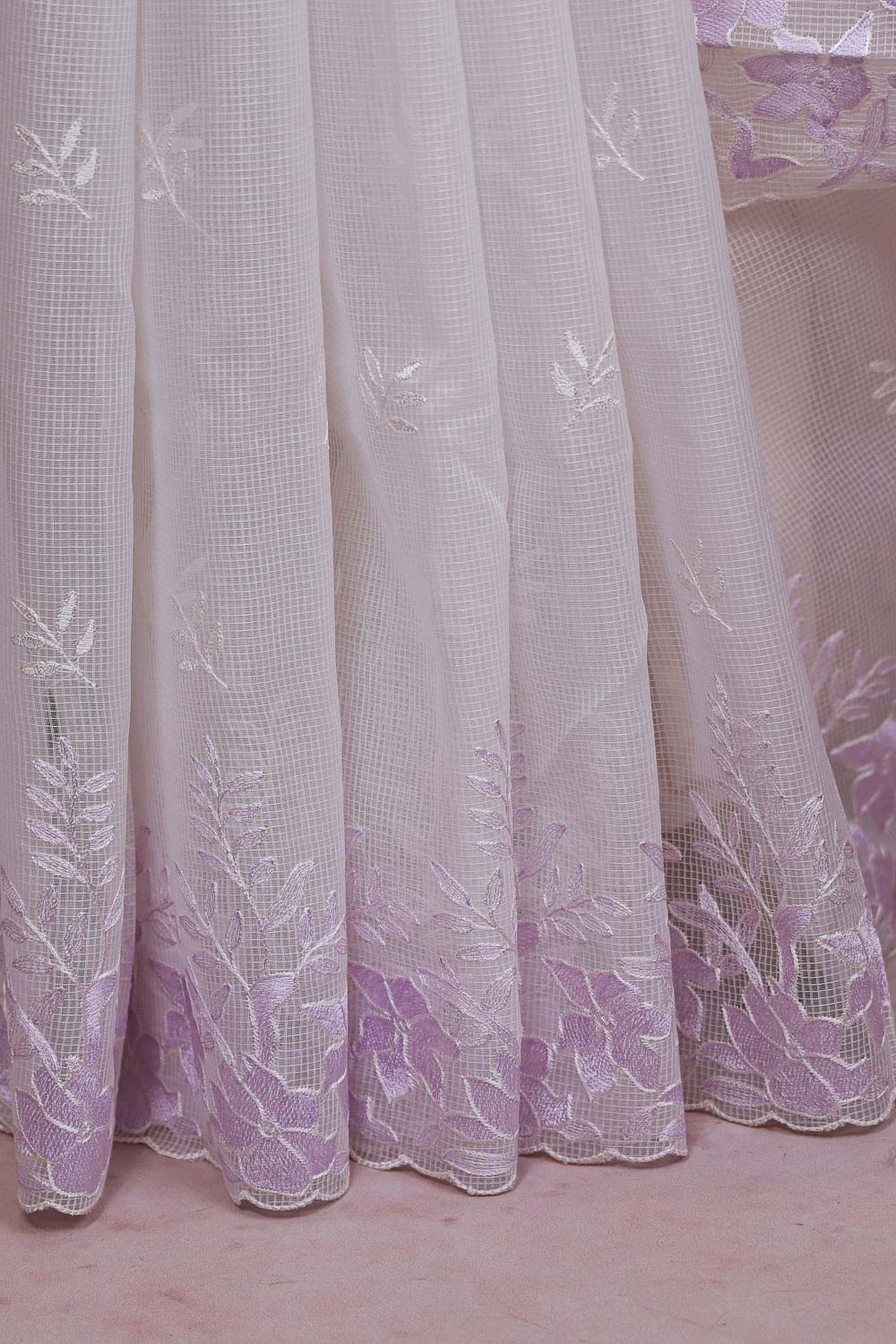 White Kota Saree