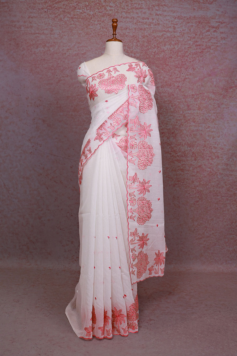 White Cotton Saree