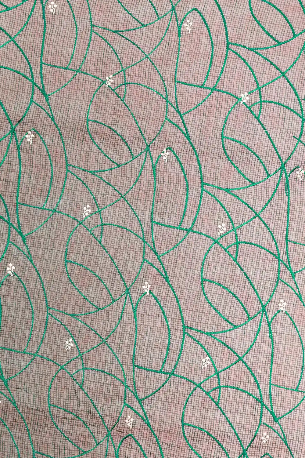 Dark Green Check Kota Saree