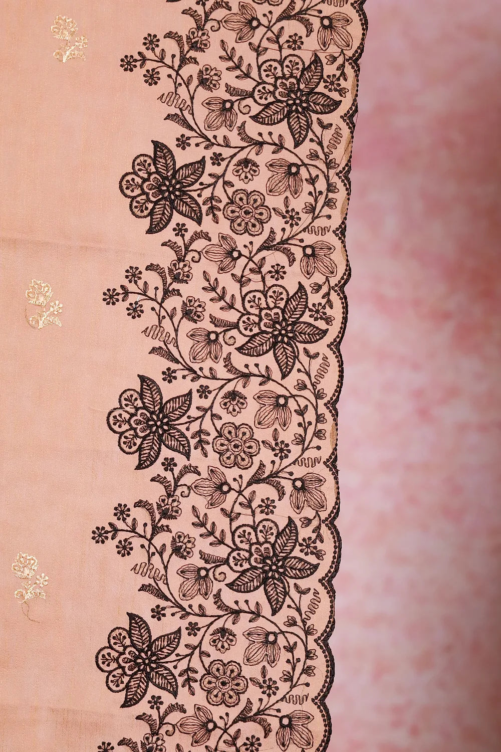 Golden Cream Semi Jute Saree