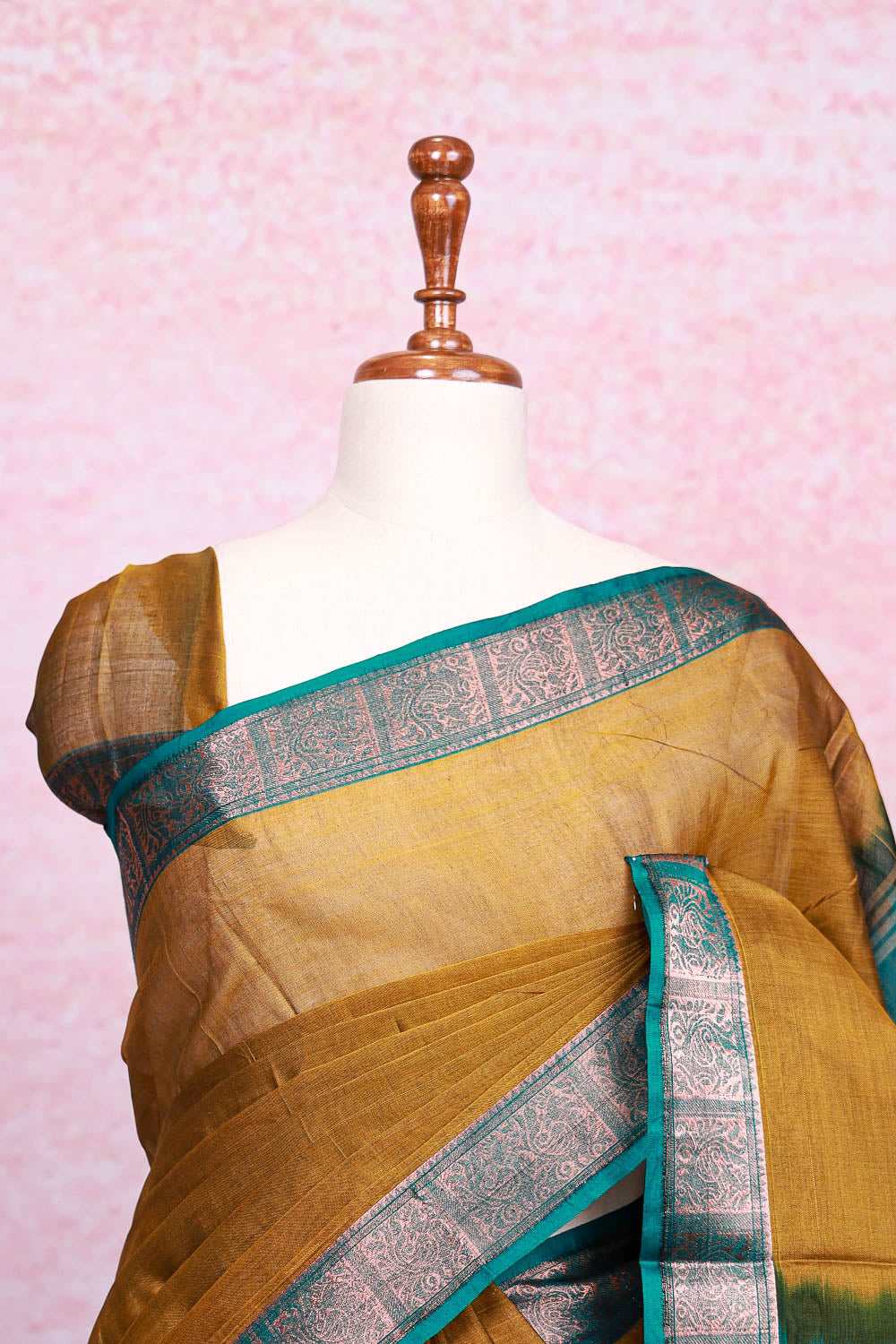 Mehandi Green Cotton Saree
