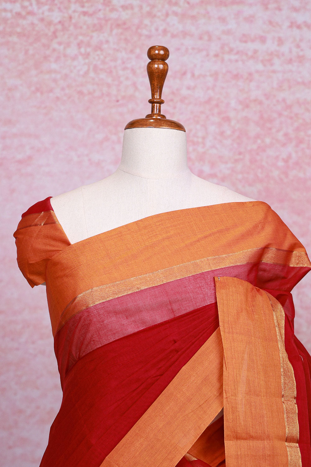 Red Cotton Saree