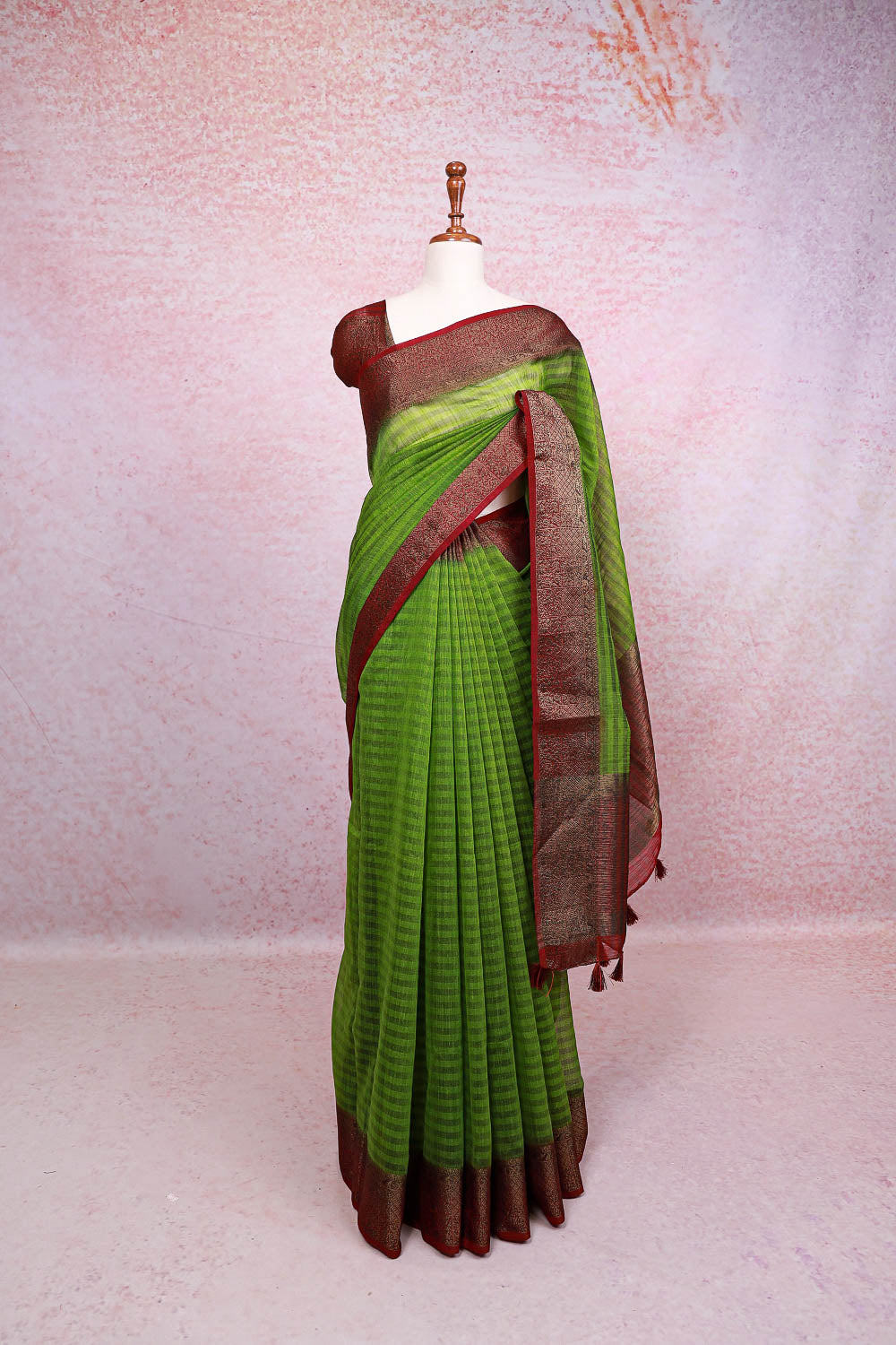 Green Jute Banarasi Saree