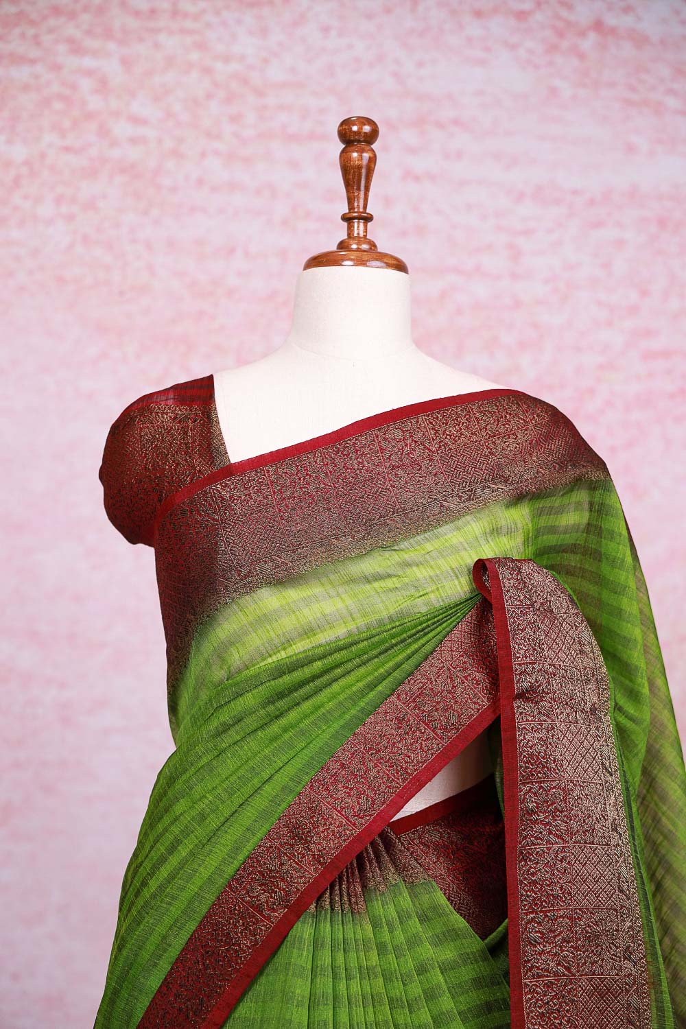 Green Jute Banarasi Saree