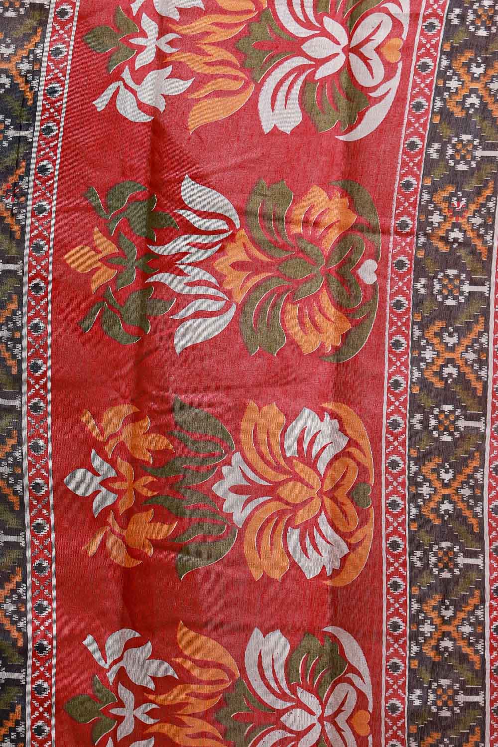 Grey Cotton Saree - Seematti