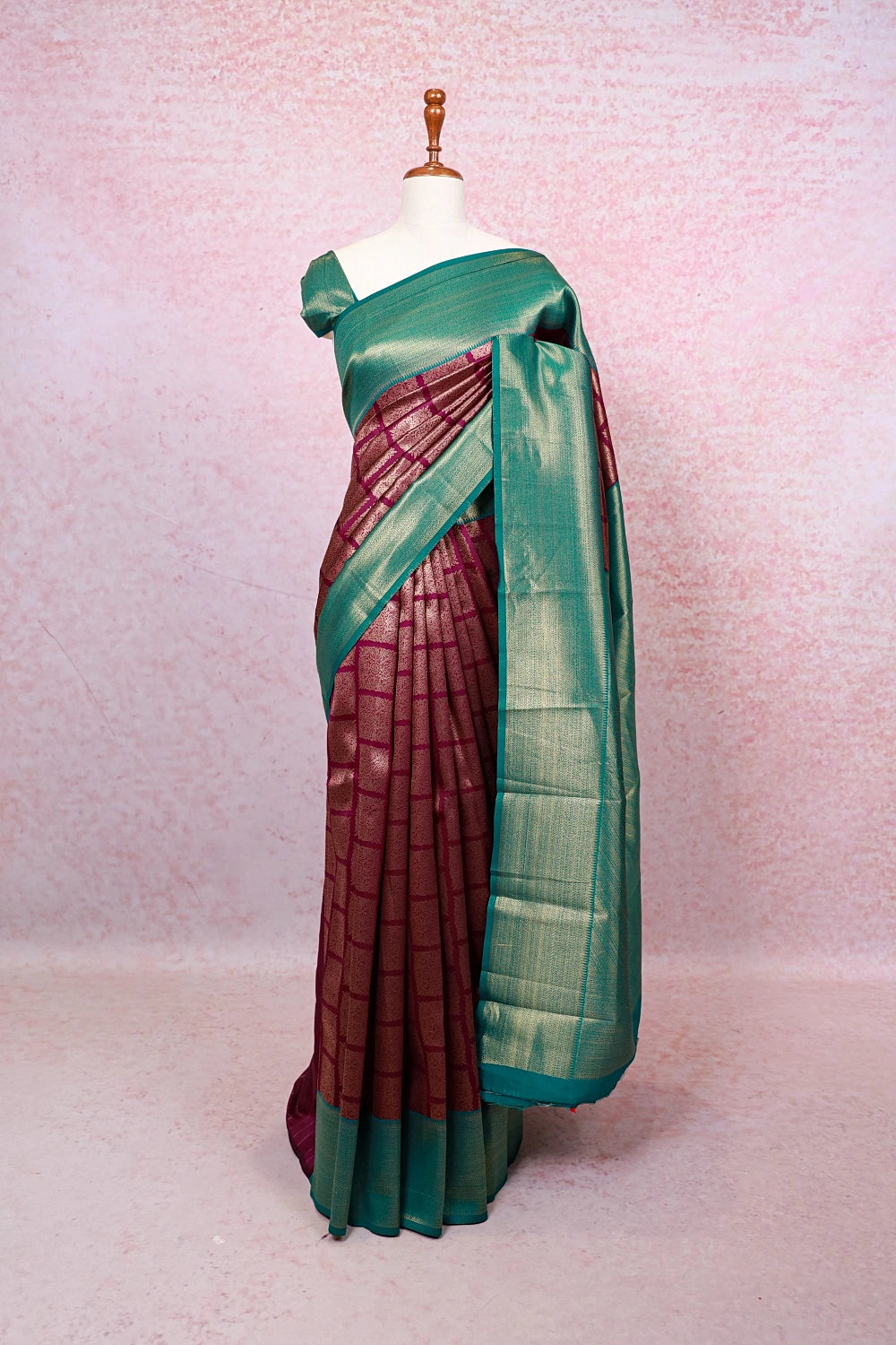 Purple Semi Silk Saree