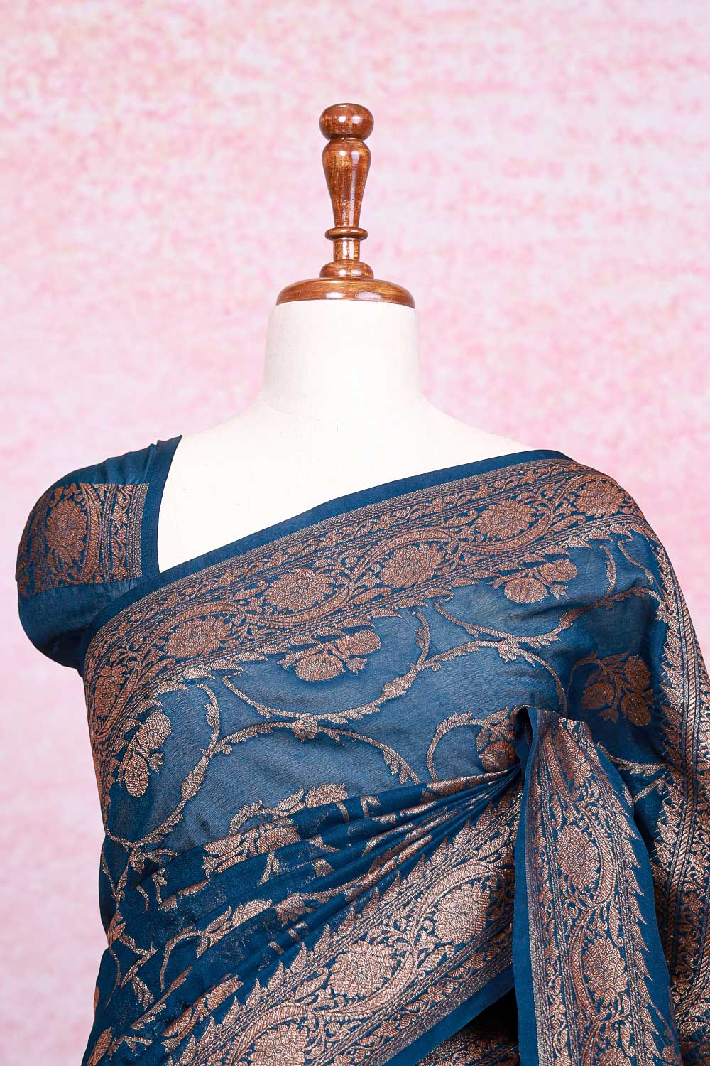 Teal Blue Georgette Saree