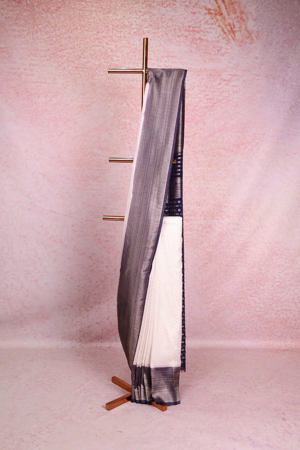 White Banarasi Georgette Saree