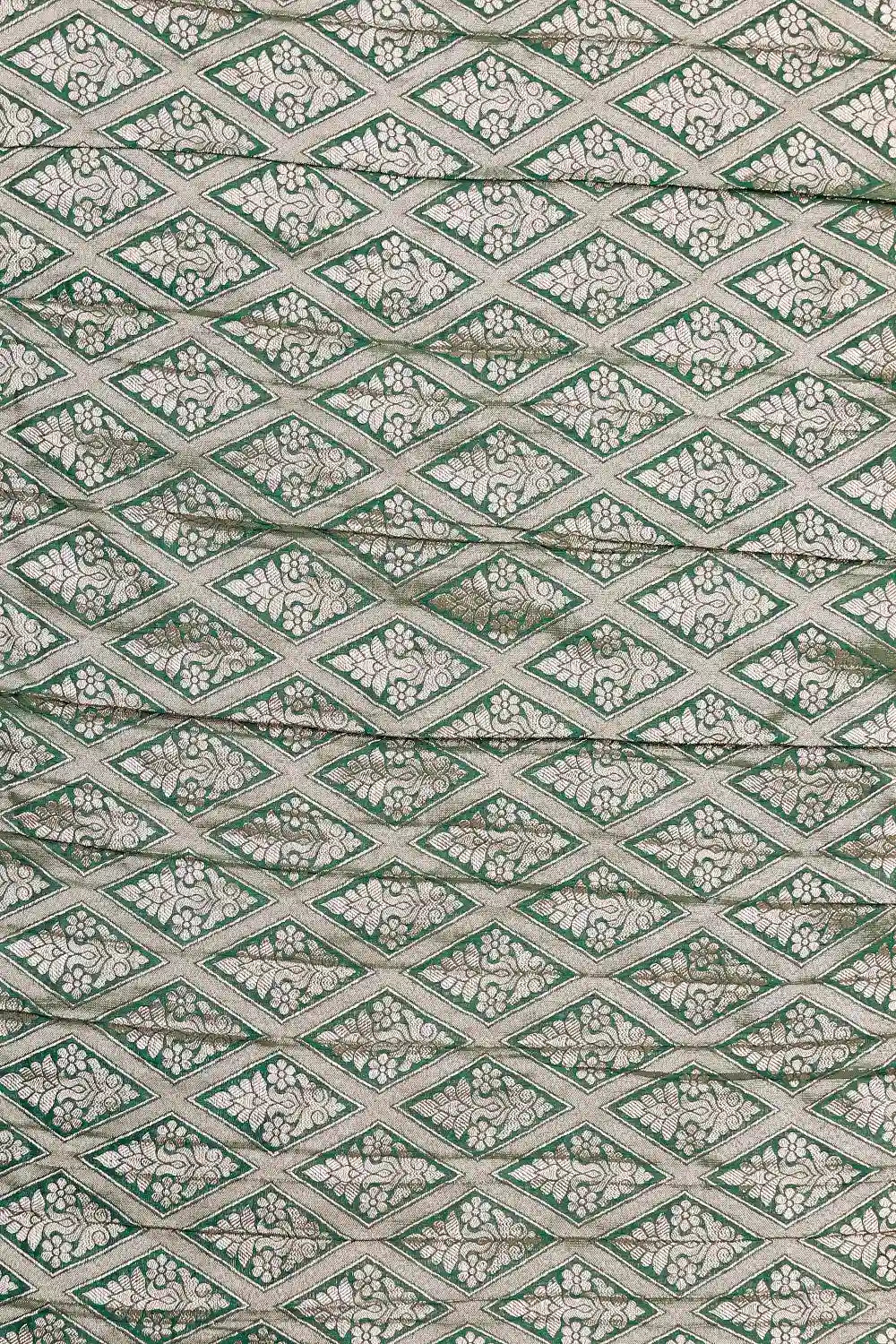 Bottle Green Banarasi Georgette Saree