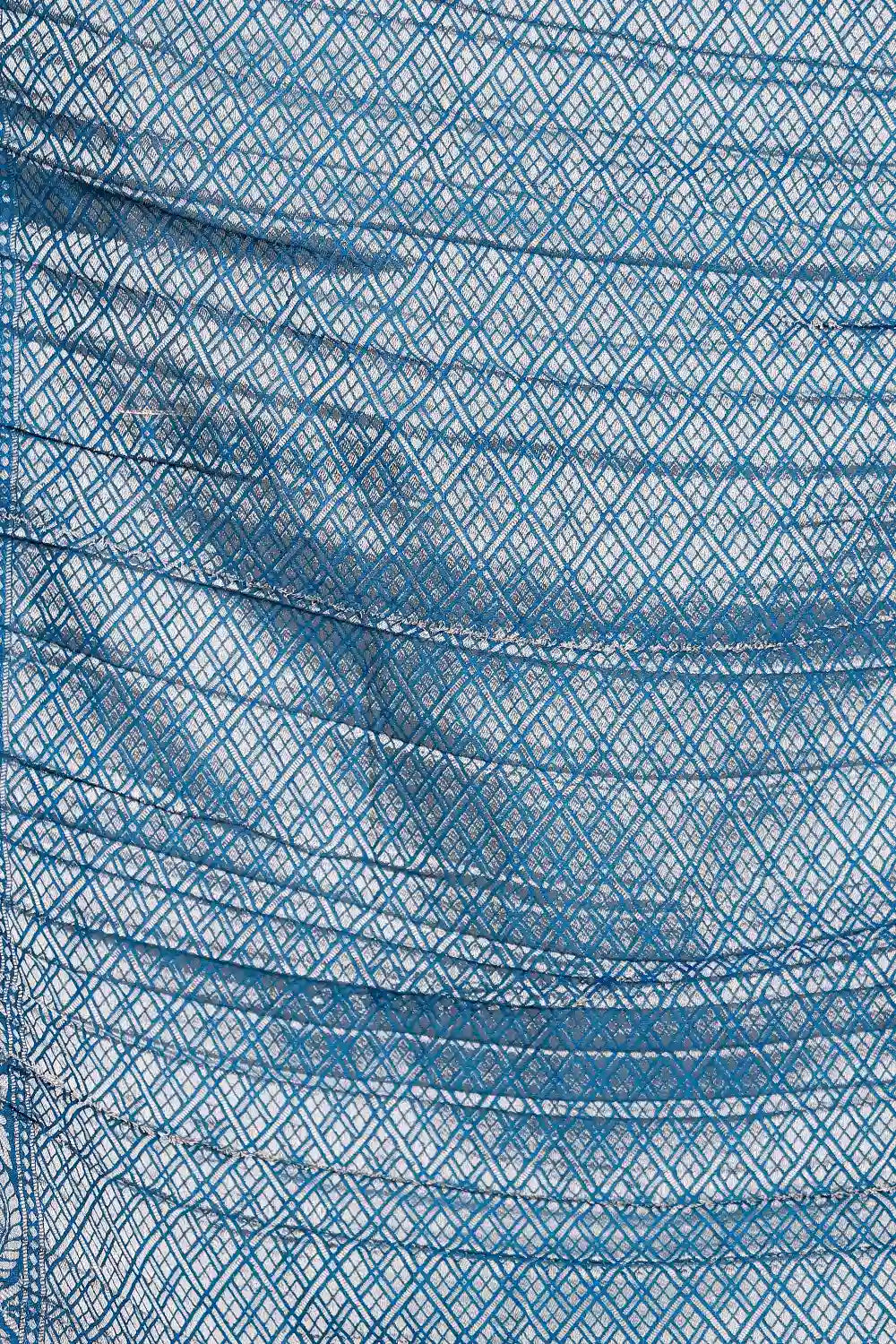 Sea Green Semi Banarasi Saree