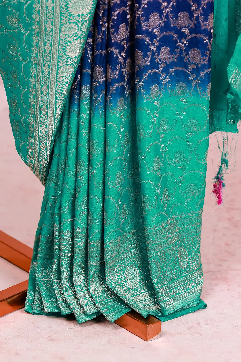 Royal Blue Semi Banarasi Saree