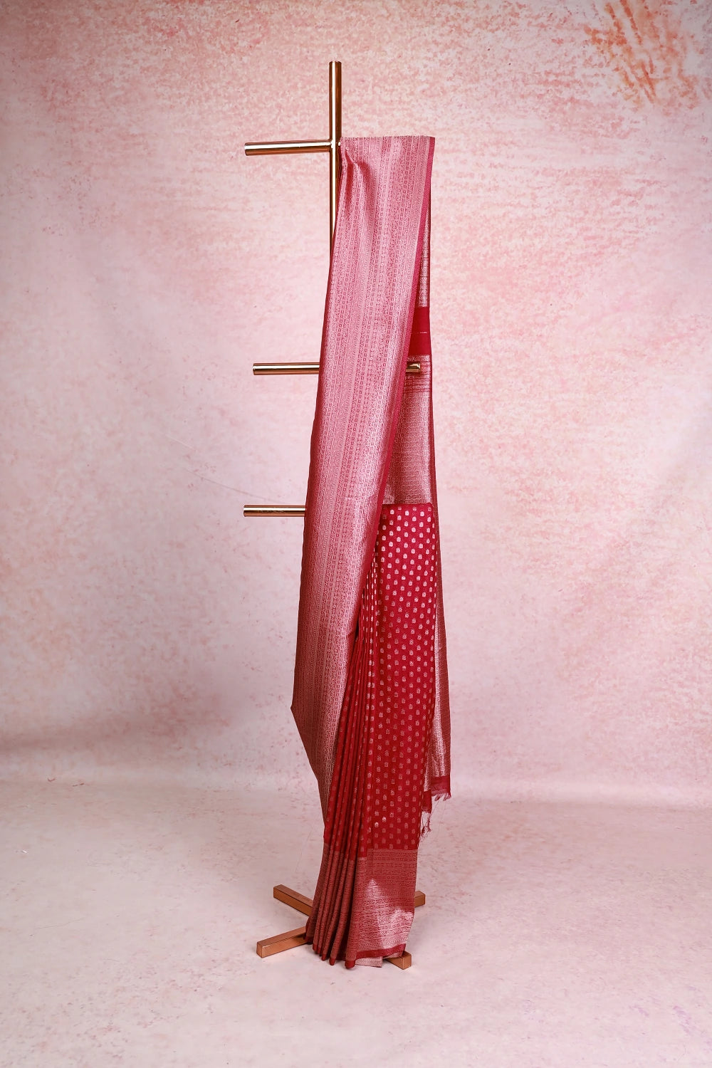 Wine Banarasi Georgette Saree