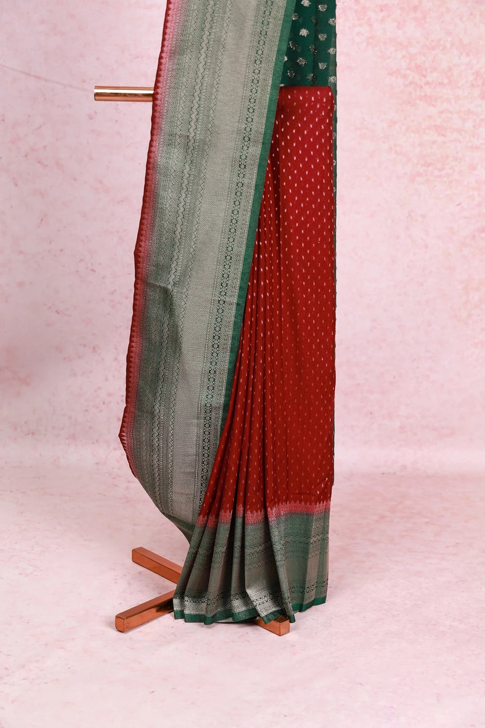 Dark Wine Banarasi Georgette Saree