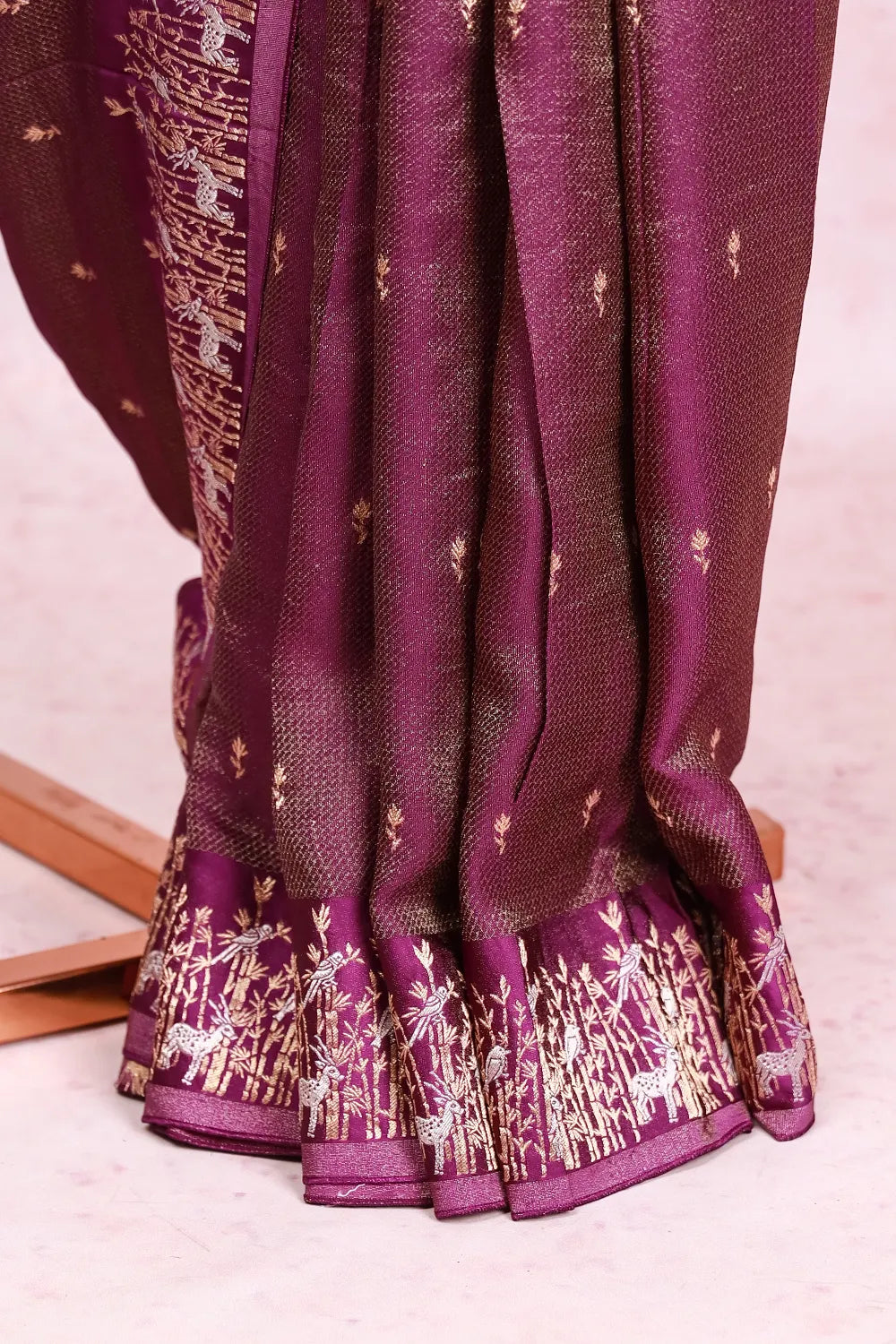 Purple Banarasi Silk Saree