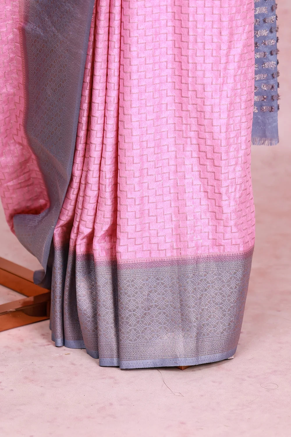 Powder Pink  Banarasi Georgette Saree