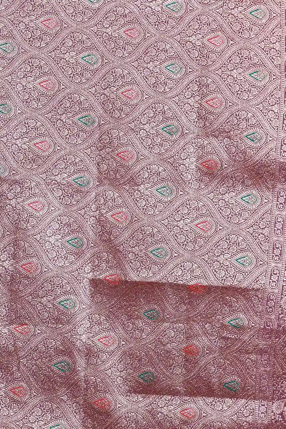 Lavender Satin Saree