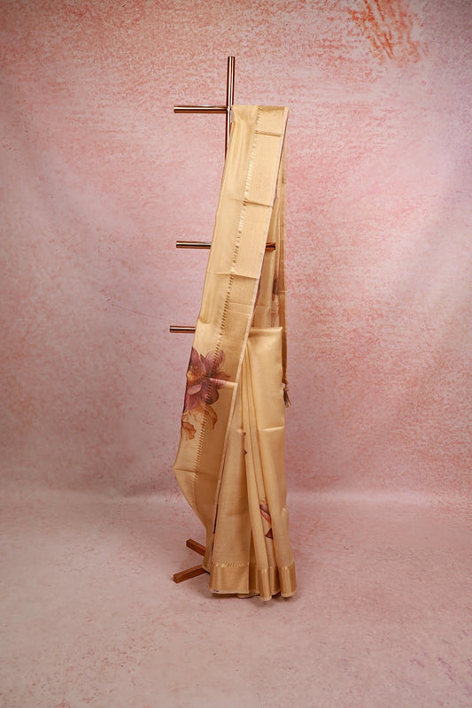 Golden Kerala Tissue Saree - Seematti