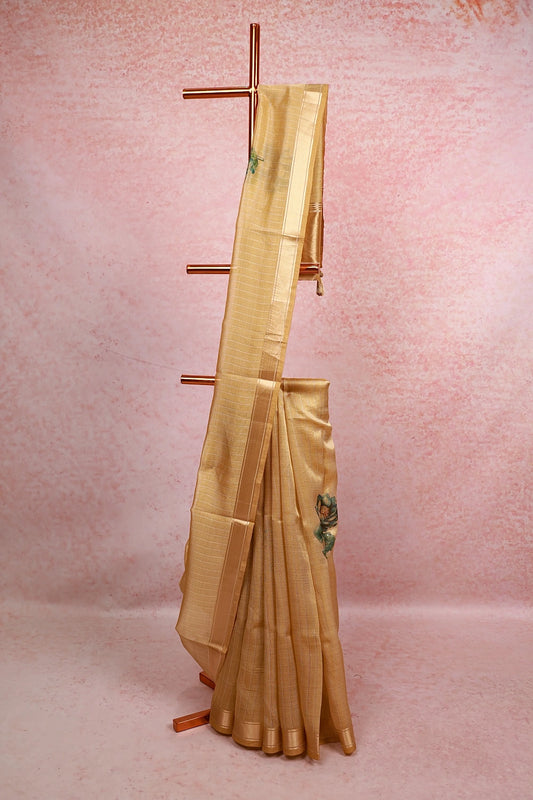 Golden Kerala Tissue Saree - Seematti