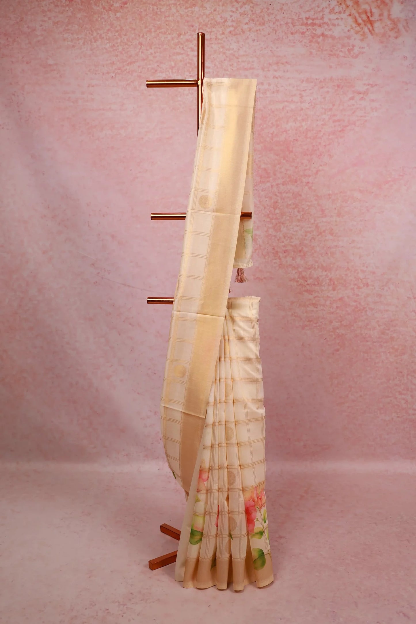 Off White Tissue Kerala Saree