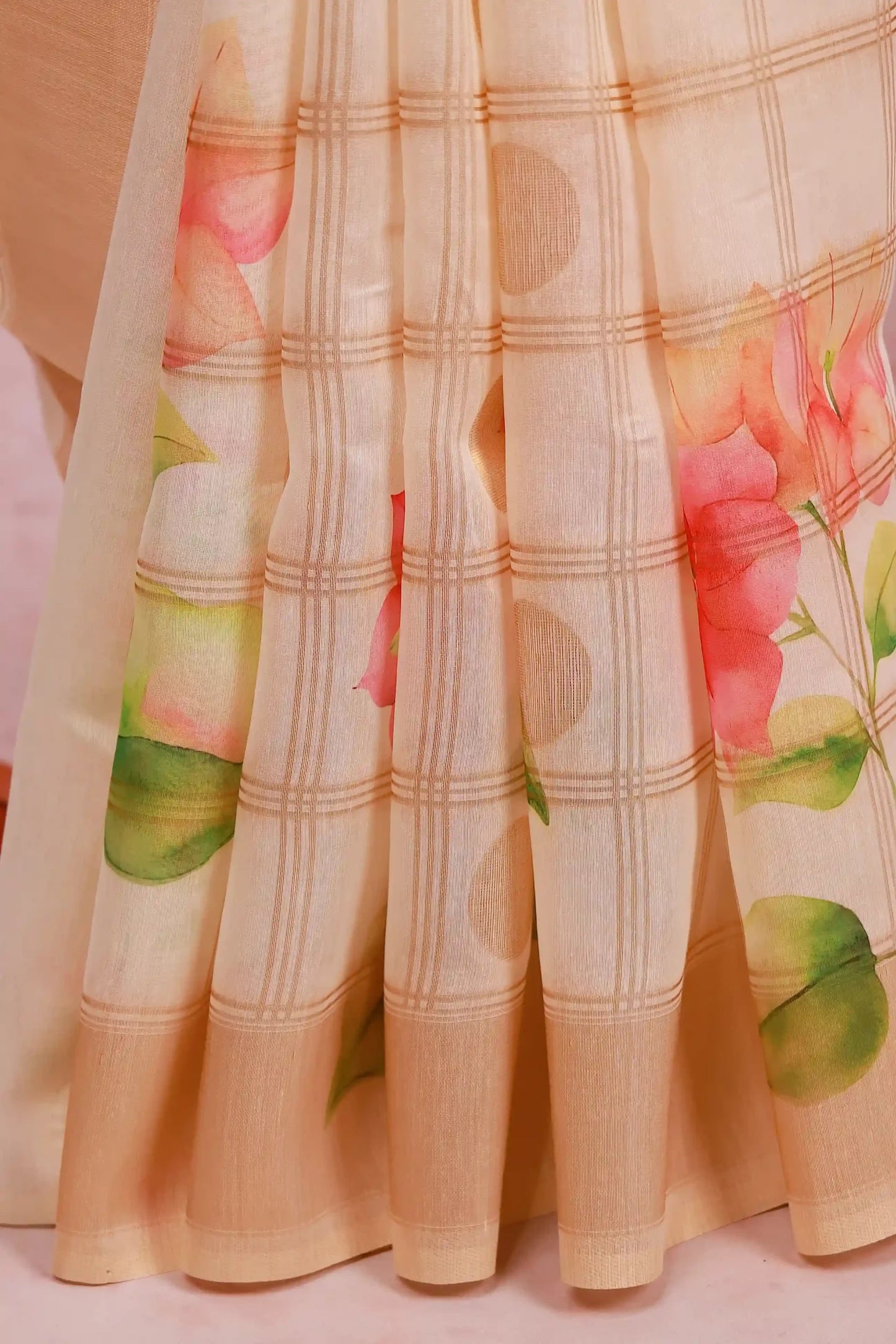 Off White Tissue Kerala Saree
