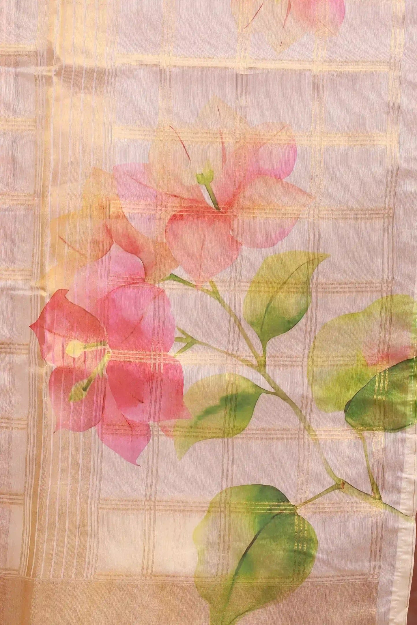 Off White Tissue Kerala Saree