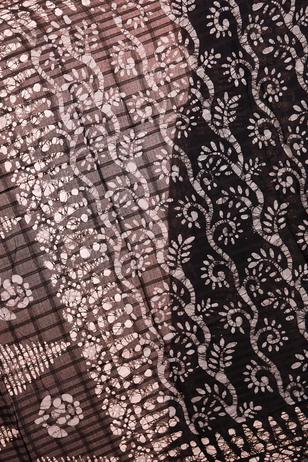 Black Hakoba Printed Unstitched Churidhar Material