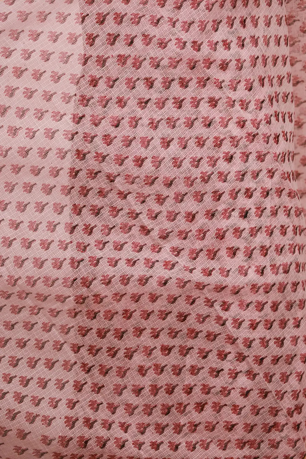 Lavender Pink Net Kota Printed Unstitched Churidhar Material