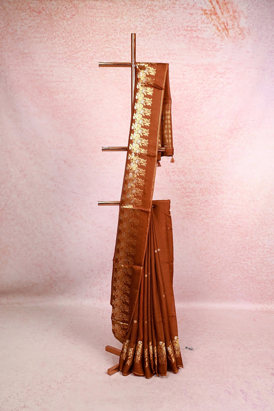 Light Brown Soft Silky Kota Saree
