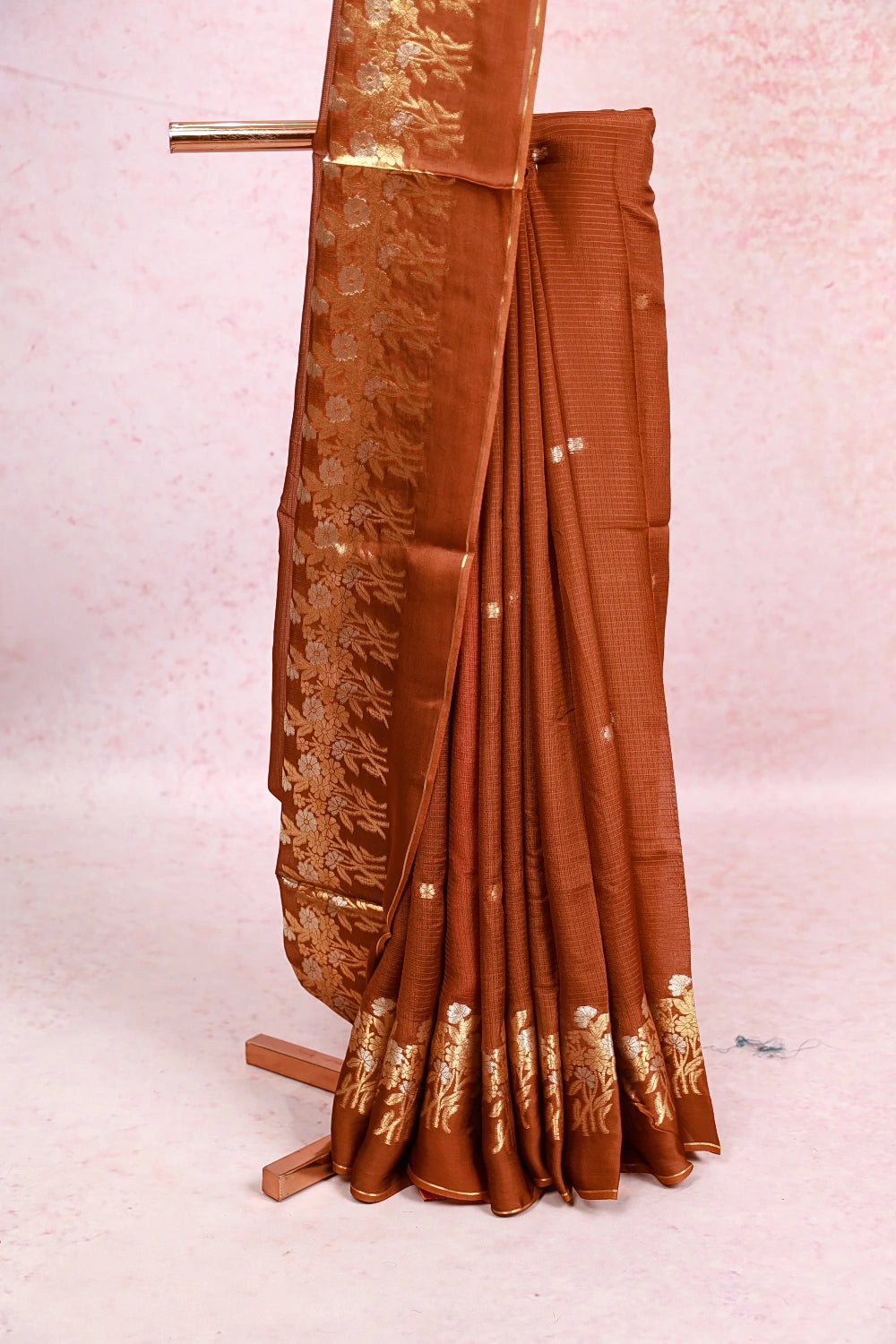 Light Brown Soft Silky Kota Saree