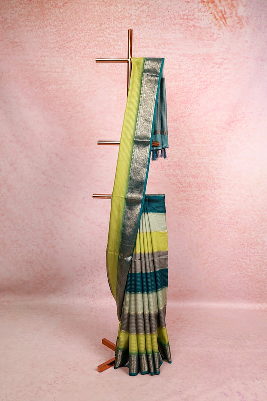 Multi Colour Semi Silk Saree