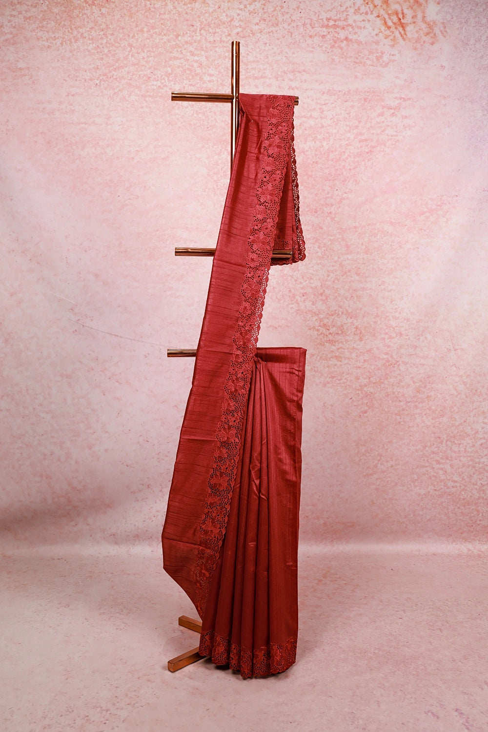 Wine Semi Silk Saree