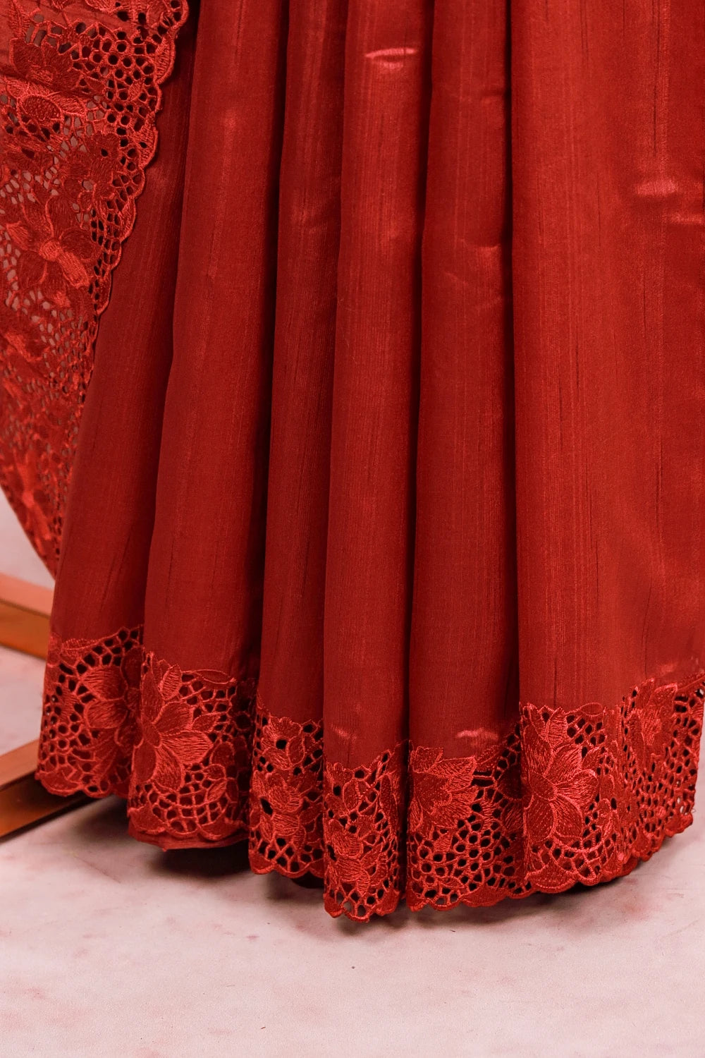 Wine Semi Silk Saree