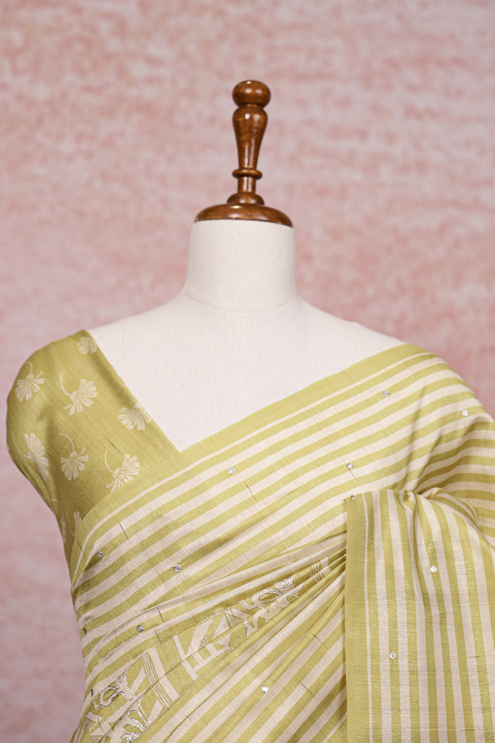 Cream Semi Silk Saree