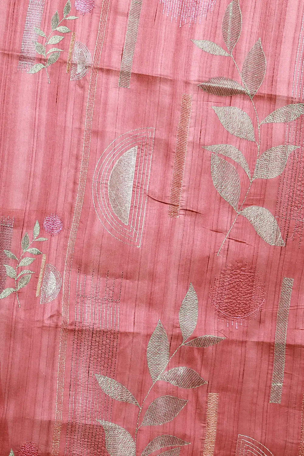 Dark Onion Pink Semi Tussar Saree