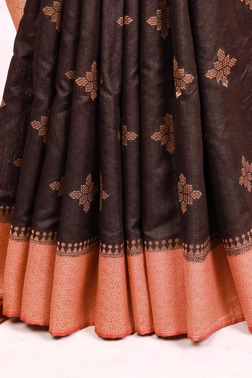 Black Semi Banarasi Saree