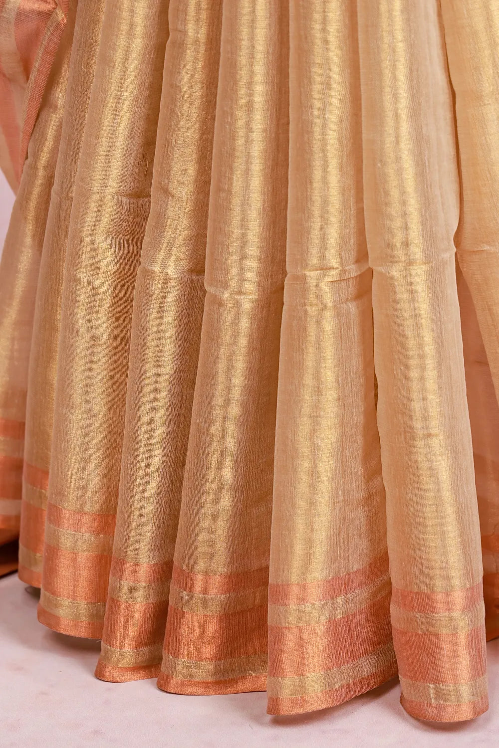 Gold Mul Mul Tissue Saree