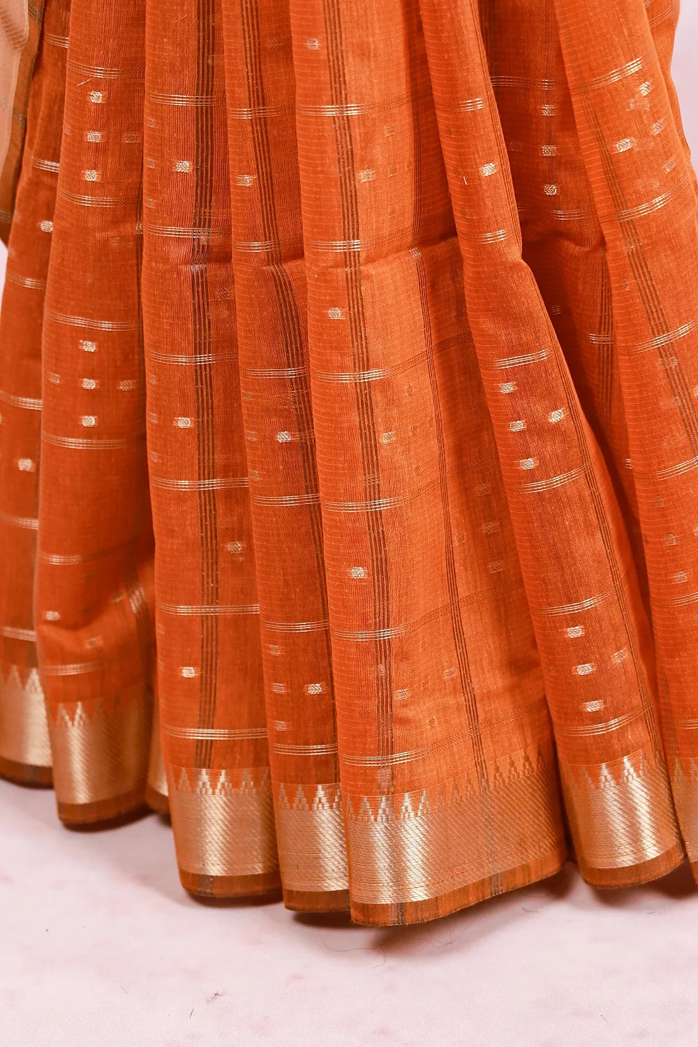 Mango Yellow Cotton Silk Saree