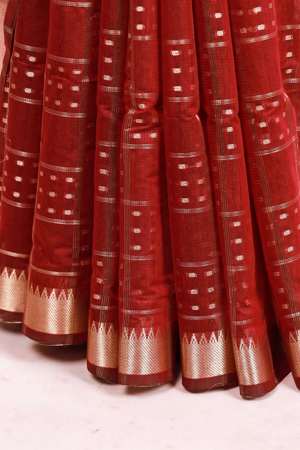 Grape Wine Cotton Silk Saree