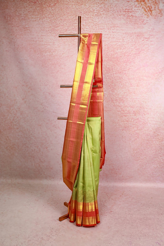 Pastel Green Kancheepuram Silk Saree