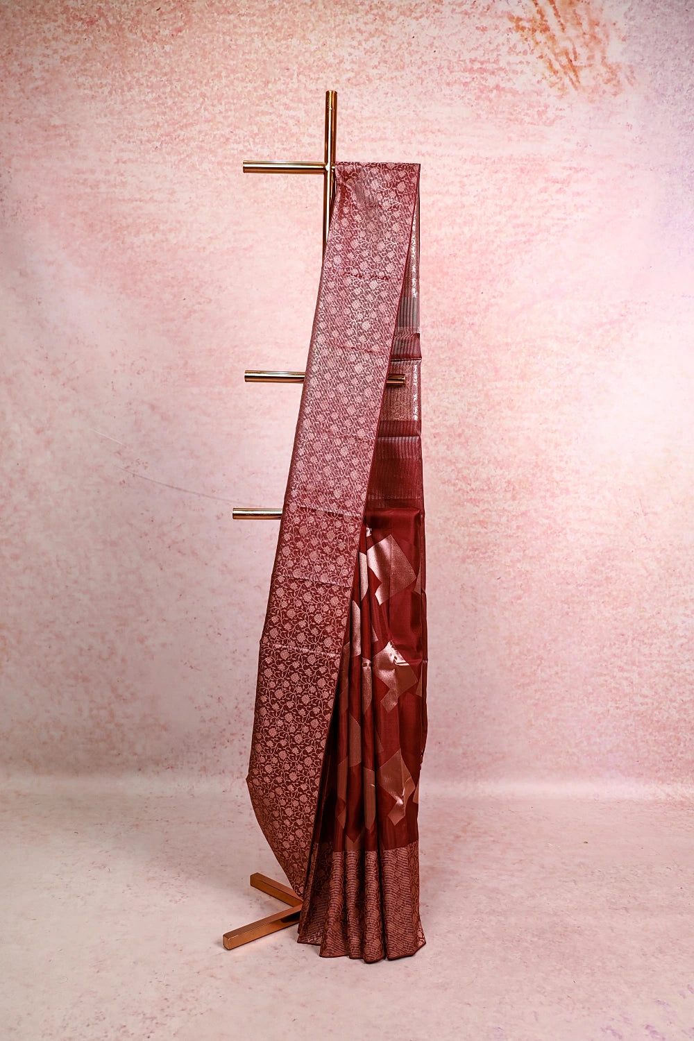 Dark Grape Wine Kancheepuram Silk Saree