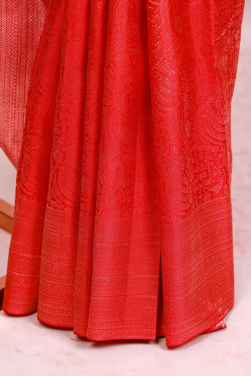 Wax Red Kancheepuram Silk Saree
