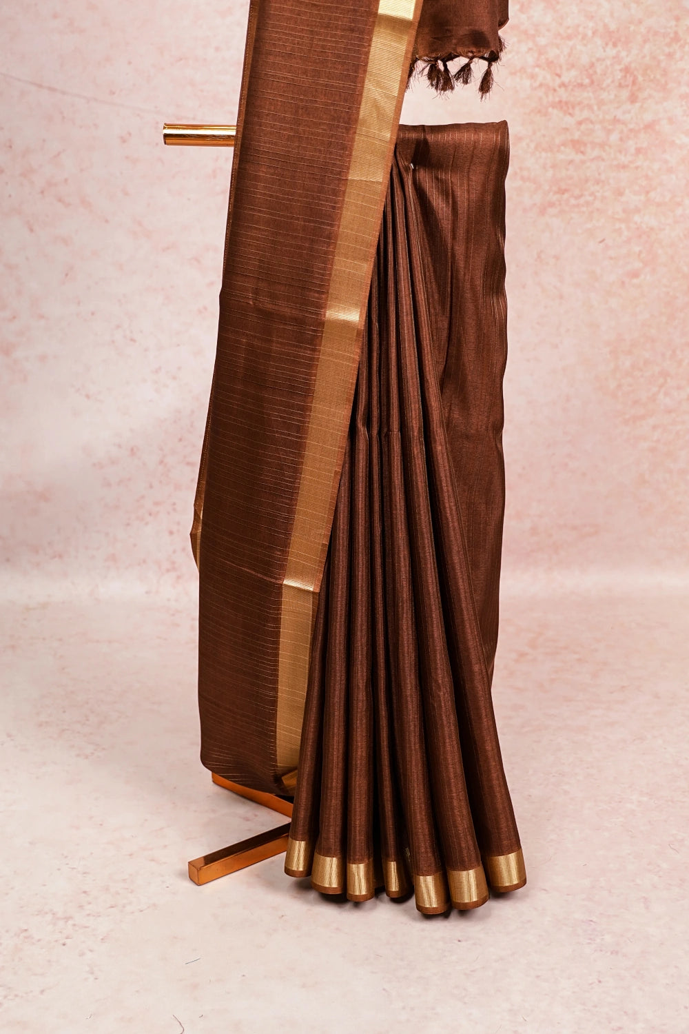 Coffee Colour Semi Tussar Saree