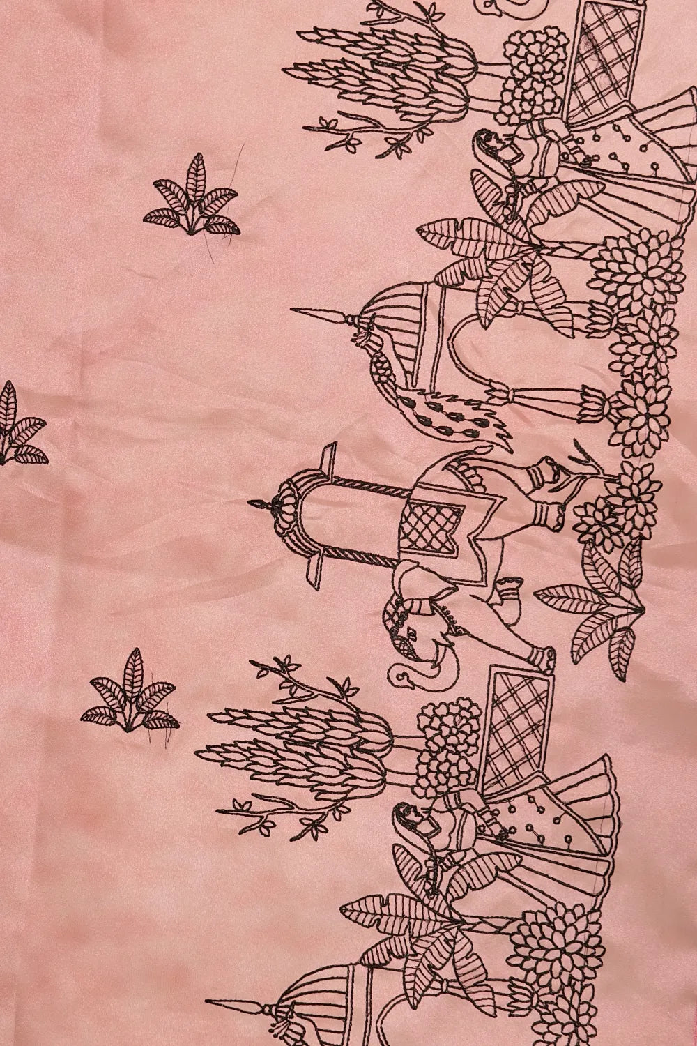 Wine Semi Organza Saree