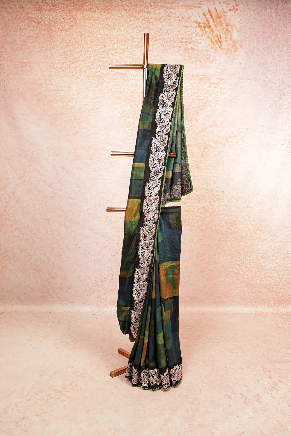 Multi Colours Semi Jute Saree